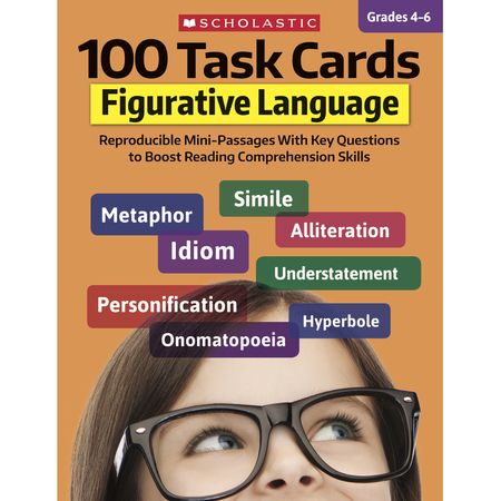 SCHOLASTIC Figurative Language - 100 Task Cards 9781338603156